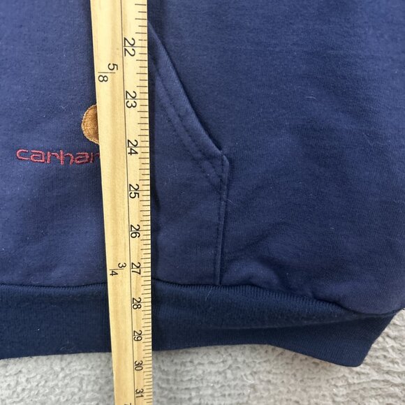 Carhartt Full Zip Hoodie Lined Blue Size XXL Sweatshirt Heavy Vintage USA Rugged - Picture 6 of 7